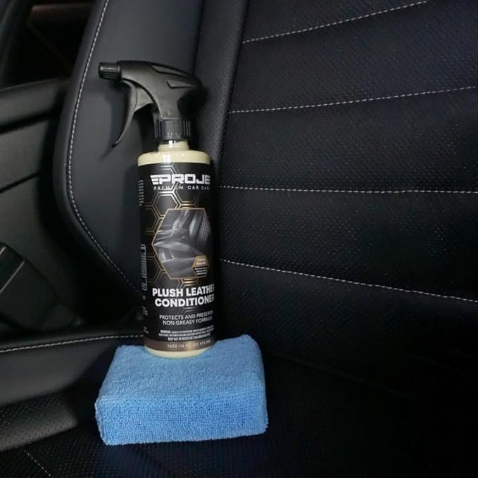 PROJE' Premium Car Care Leather Conditioner - Protects, Conditions, and Restores Leather - Automotive Leather Interior Quick Detailer - Long Lasting Formula - 16 oz