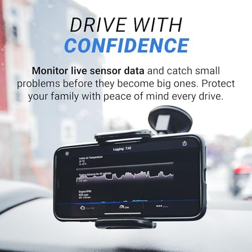 BlueDriver OBD2 Scanner Bluetooth, No Subscription, ABS SRS TPMS