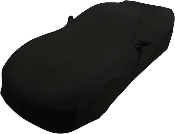 C6 Corvette Indoor Car Cover - Custom Fit Ultraguard Stretch Satin - Dust Proof Full Cover - The Ultimate High End Fit for 2005-2013 Base, Grand Sport, ZR1, Z06 Corvettes (Black)