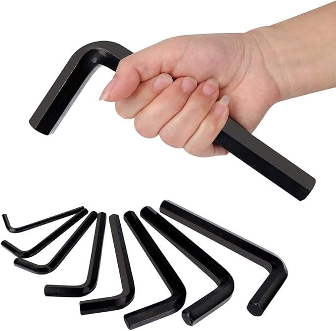 Yellow Paw Jumbo Allen Wrench Set (16 Pack - Extra Large Hex Key Set) Metric & Standard Sizes