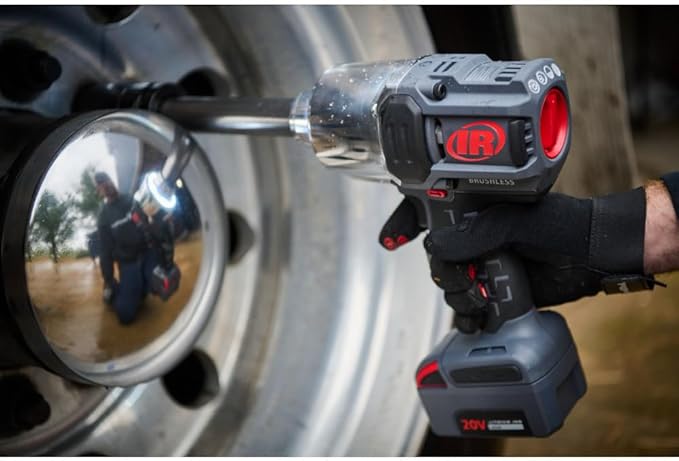 Ingersoll Rand W8571-K2 3/4" 20V Cordless Impact Wrench 2 Battery Kit, 2000 ft-lb Torque, 6" Extended Anvil, Friction Ring Thru-hole, Pistol