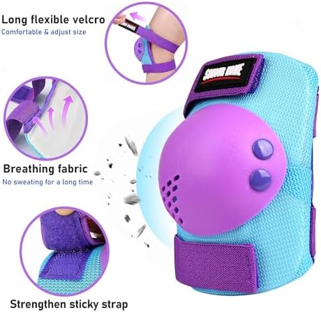 Kids Protective Gear Knee Pads Elbow Pads & Wrist Guards for Roller Skating