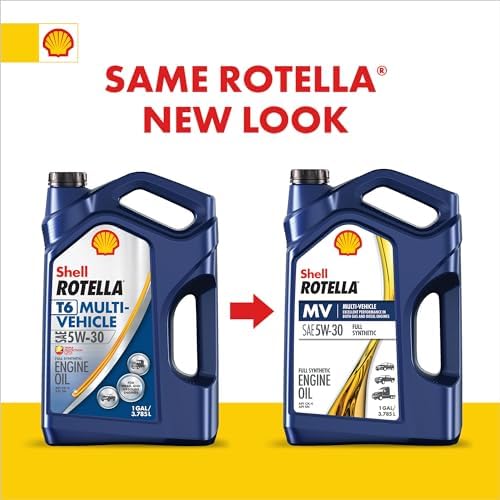 Shell Rotella 550046251 T6 Full Synthetic Multi-Vehicle 5W-30 Diesel Engine Oil (1-Gallon, Single Pack)