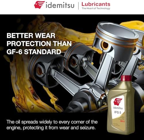 Idemitsu IFG 5 0W-8 Full Synthetic Engine Oil – 1 Qt, Case of 12