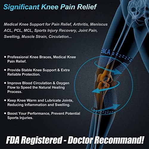 NEENCA Professional Knee Brace, Medical Knee Support for Women & Men Relief