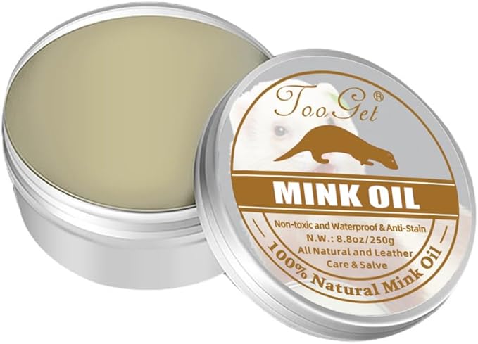 TooGet Mink Oil for Leather Care - 8.8 OZ Conditioner & Cleaner Kit, Restorer for Boots, Shoes, Purses & Belts