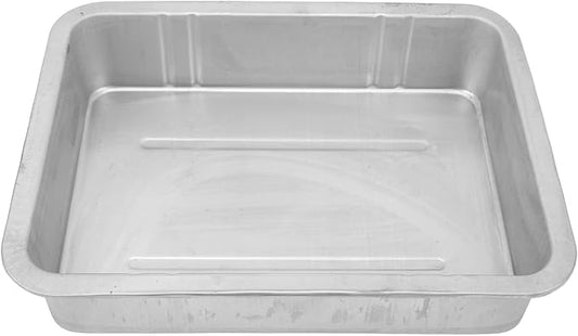 Acouto Galvanized Drip Pan Oil Drain Pan Leak Portable Universal Metal Construction Automotive Oil Change Container(#2)