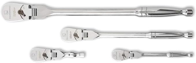 GEARWRENCH 4 Piece 1/4", 3/8" & 1/2" Drive 120XP™ Flex Head Ratchet Set | 81230P