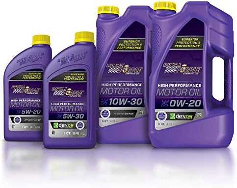 Royal Purple 01520 API-Licensed SAE 5W-20 High Performance Synthetic Motor Oil - 1 Quart (Pack of 2)