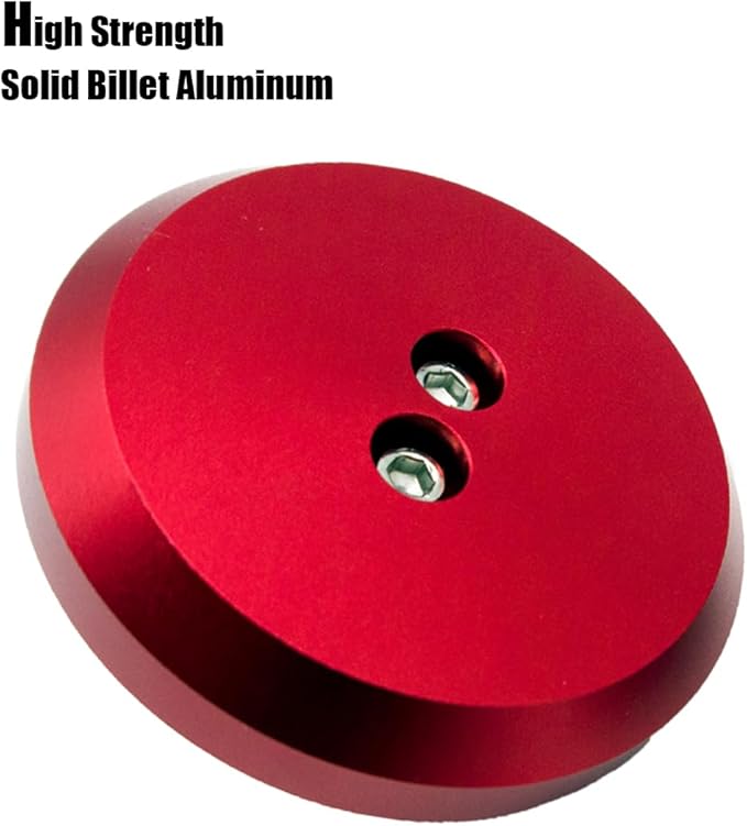 4 Packs Jack Pad Adapter, Aluminum Jacking Puck, Billet Floor Jack Pads Compatible with Chevrolet Corvette C5 C6 C7 C8 Z06 Zr1 and Most Porsche Frame Rail (Red)