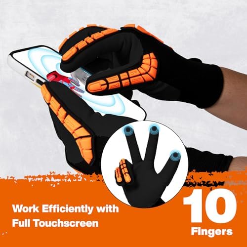 Safety Work Gloves for Men Women,Impact Work Gloves
