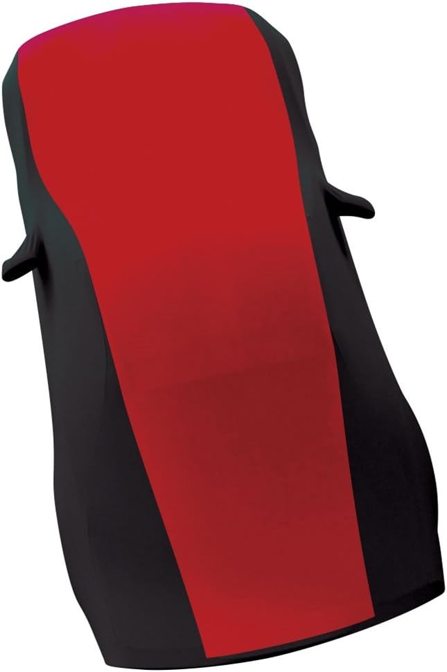 SR1 USA C6 Corvette Indoor Car Cover - Custom Fit Ultraguard Stretch Satin Sport Series - The Ultimate High End Fitment for 2005-2013 C6, Z06, ZR1, Grand Sport Corvettes (Dark Red/Black)