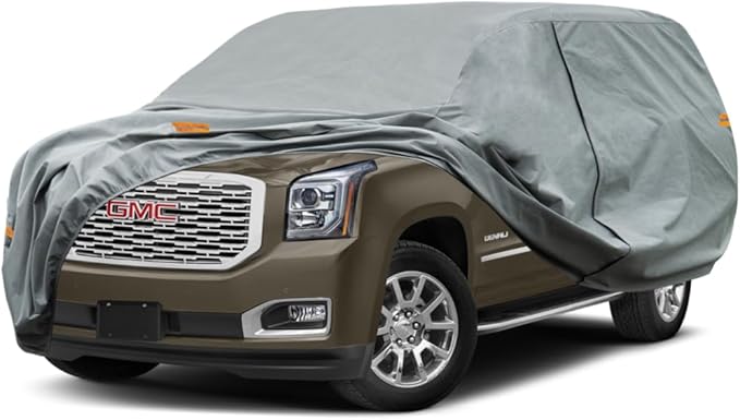 Kayme Heavy Duty SUV Car Cover Custom Fit GMC Yukon SWB Waterproof All Weather for Automobiles, Full Exterior Covers Sun Rain UV Protection.（Deliver About 3-10 Days）