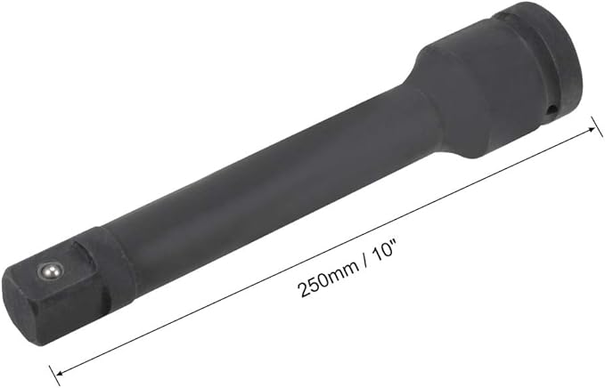 uxcell 1" Drive by 10" Impact Extension Bar for Use with Air Impact Wrenches, Breaker Bars, Ratchets, CR-MO Steel