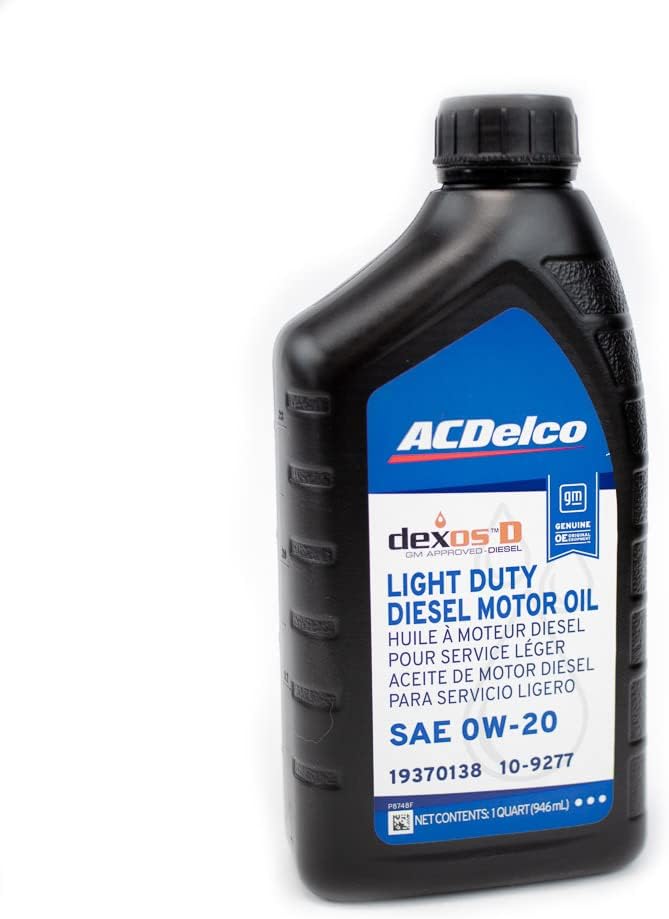 DmaxStore ACDelco DexosD 0w-20 Oil Change Kit 19370138, 10-9277 & PF66A, 19458926, 55495105, 19391402 Oil Filter LM2 LZ0 3.0l Duramax Silverado Sierra 1500 Tahoe Yukon Suburban Escalade Diesel