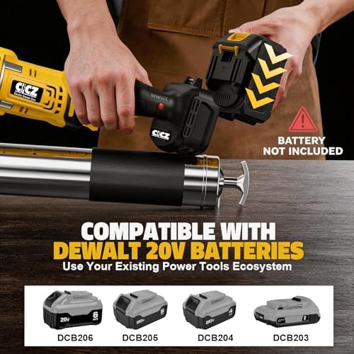 Electric Grease Gun Compatible with DeWalt 20V Battery (Tool Only)