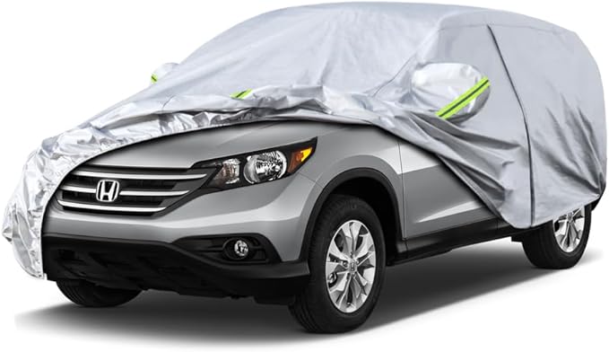 Koukou SUV Car Cover Custom Fit Honda CRV CR-V from 1995 to 2025, Waterproof Car Cover All Weather for Automobiles Outdoor Indoor with Zipper Door, Sun Rain Dust Snow Protection.