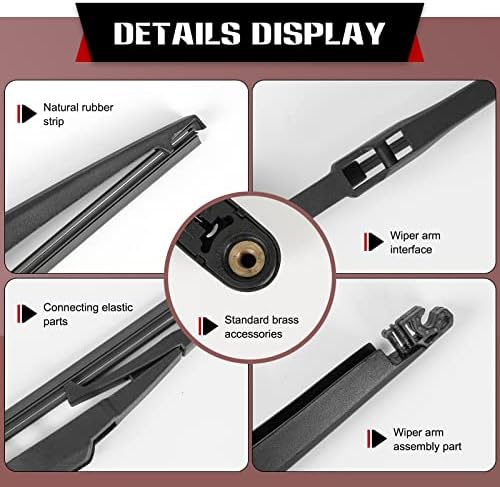 OTUAYAUTO Rear Wiper Back Arm Blade Set - Replacement for KIA SORENTO 2011-2015 OE: 988152P000