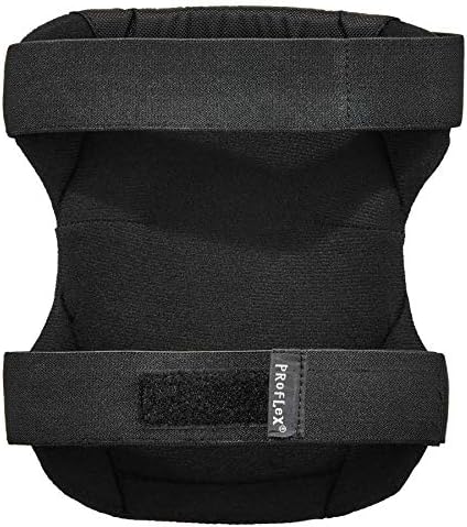 Ergodyne - 18336 ProFlex 335HL Slip Resistant Rubber Cap Knee Pads, Hook & Loop Closure Black Cap