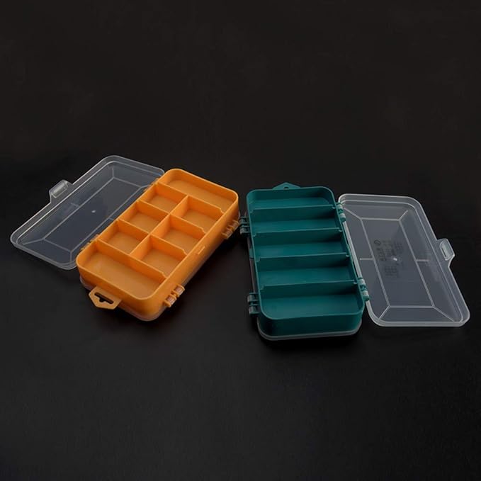 Kakalote Double-Side Hardware Box Storage,Excellent for Screws Nuts and Bolts,Multi Compartment Tool Box Storage Organiser Tray