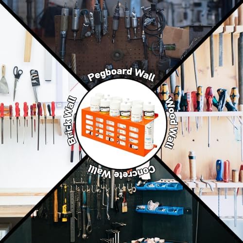 2 Pack Metal Wall Mount Caulking Tube Holder Rack, Orange