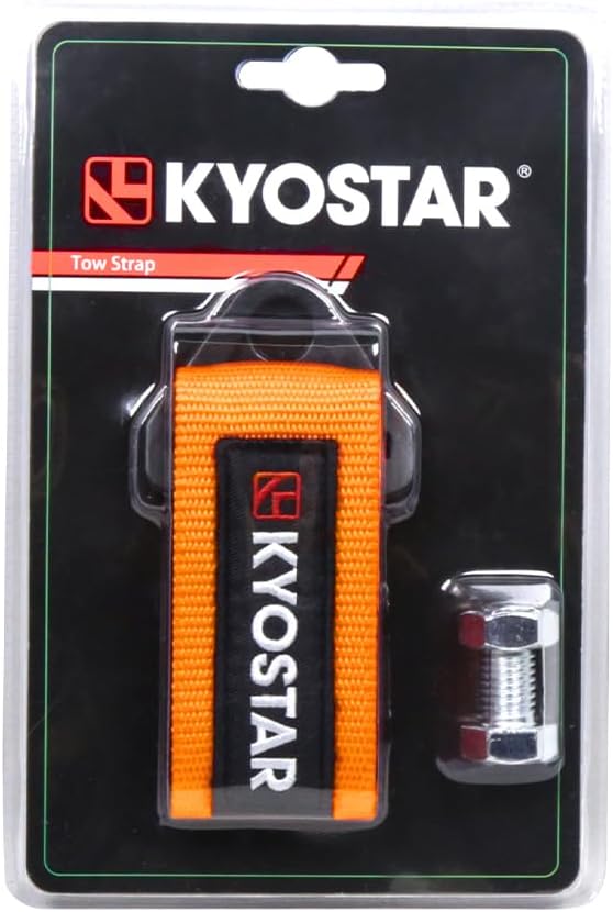 Kyostar Universal Racing Tow Strap for Front or Rear Bumper Towing Hooks, High Strength Tow Straps, Upgrade Version (Orange)