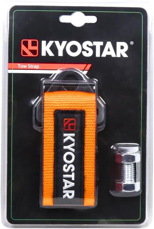 Kyostar Universal Racing Tow Strap for Front or Rear Bumper Towing Hooks, High Strength Tow Straps, Upgrade Version (Orange)