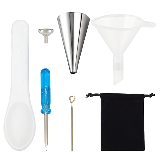 NBEADS Mini Funnel Set for Cremation Jewelry Filling, Small Bottles Funnel Filler Kit Jewelry Ashes Fillers Funnel for Urn Preservation Jewelry Filling Ashes Pendant Necklace Liquid Transfer