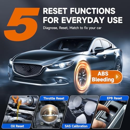 FOXWELL NT614 Elite OBD2 Scanner 4 System Code Reader Scan Engine ABS SRS Transmission, 5 Resets Oil/EPB/ABS Bleeding/SAS/Throttle Live Data, Auto VIN, WiFi Updates Car Diagnostic Tool for DIY & Pros