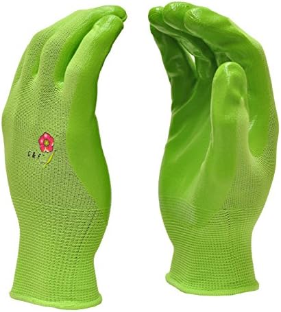 G & F Products Women's Gardening Gloves, Micro Foam Nitrile Coated Work Gloves for Gardening, Yard Work & Pruning