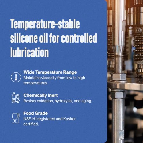 Super Lube Silicone Oil High & Low Temp CST (Clear, 4oz Bottle) | NSF Certified Food Grade & Clean | High and Low Temp Stable
