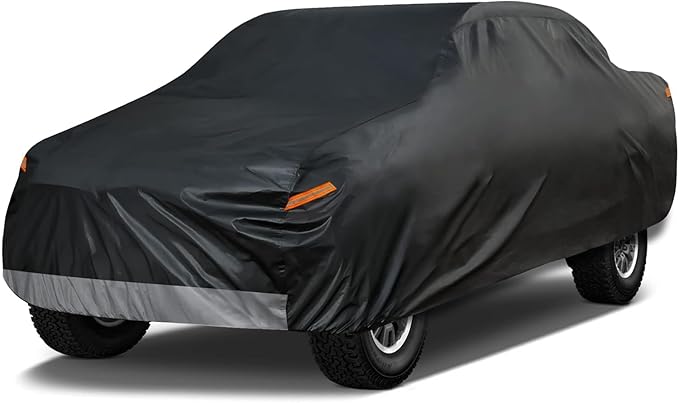 Kayme 7 Layers Truck Cover Waterproof All Weather, Heavy Duty Outdoor Pickup Cover Sun Uv Rain Protection, Universal Fit for Sierra, RAM 1500 2500 3500, Toyota Tundra etc.(Length Up to 239 inch)