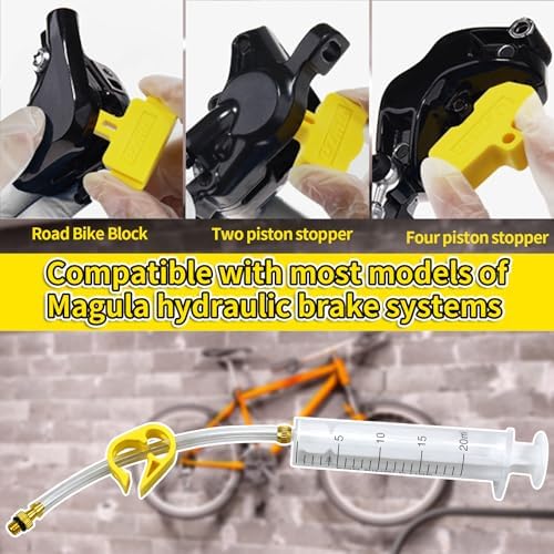 Brake Bleed Kit for MAGURA Hydraulic Disc Brakes, Bicycle Hydraulic Brake Bleed Kit with 180 ML Mineral Oil Brake Fluid