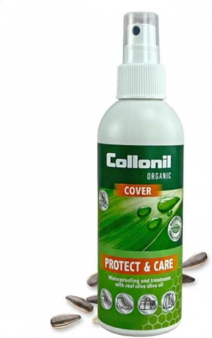 Collonil Organic Protect & Care XL 6.76 Fl Oz – Sustainable Protection & Care for Leather & Textiles, Protects Against Dirt, dust & Moisture with Natural Ingredients - Made in Germany