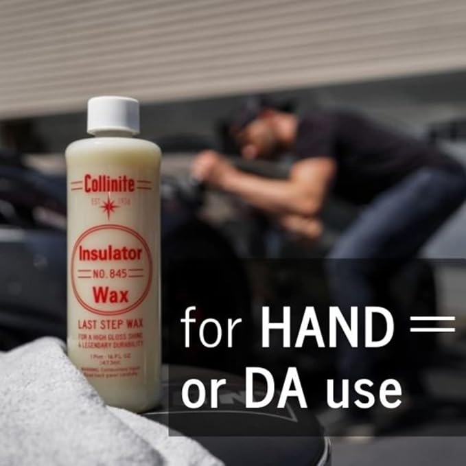 Collinite 845 Insulator Wax - Carnauba+Polymer Sealant, High Gloss, Durable Beading & Long-Lasting Paint Protection for Cars, Boats, Trucks, RVs, Motorcycles (16 fl oz) Pack of 3
