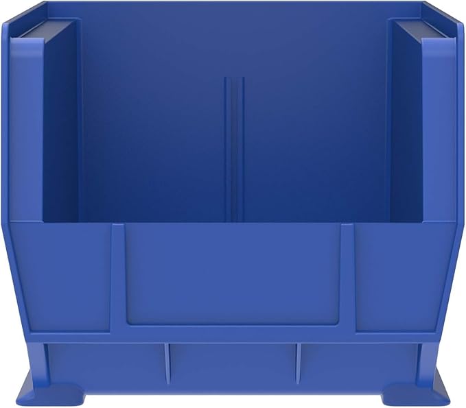 Akro-Mils 30240 AkroBins Plastic Storage Bins, Space-Saving Stackable Bins for Garage, Pantry, Craft Organization, 15-Inch x 8-Inch x 7-Inch, Blue, 12-Pack