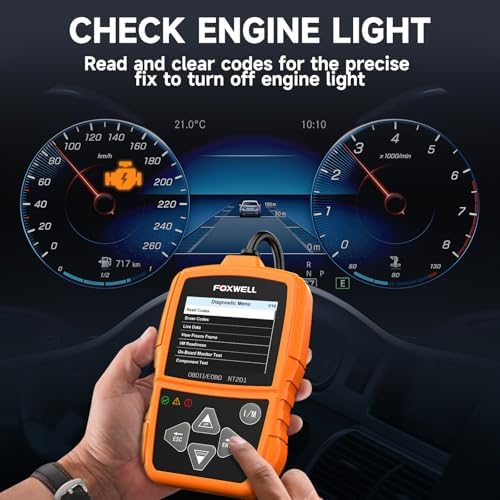 FOXWELL NT201 OBD2 Scanner Engine Code Reader for Cars and Trucks
