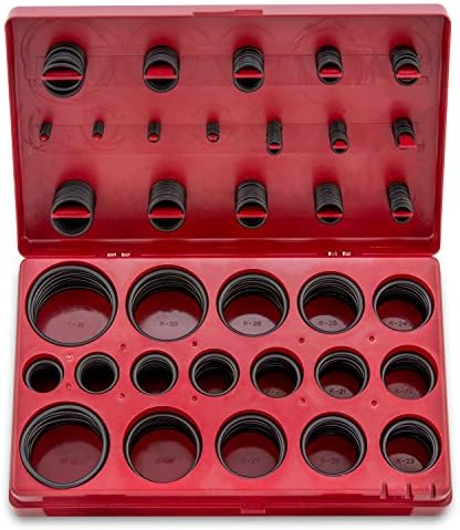 NEIKO 407 Rubber O-Ring Assortment Kit, Buna-N Gasket Sealing Rings and Replacement O-Rings, 32 SAE Sizes, 407-Piece Kit