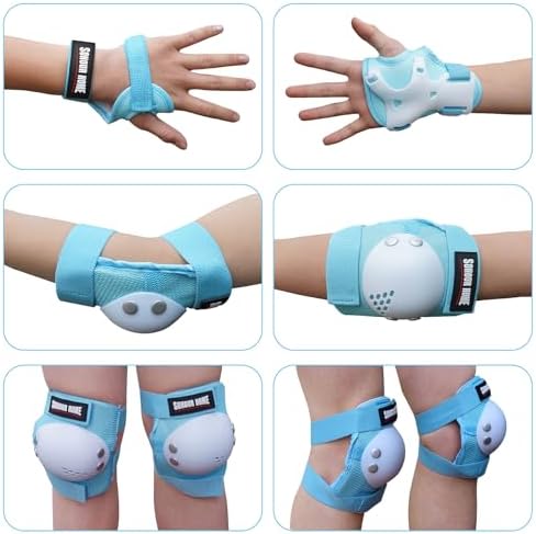 Kids Protective Gear Knee Pads Elbow Pads & Wrist Guards for Roller Skating