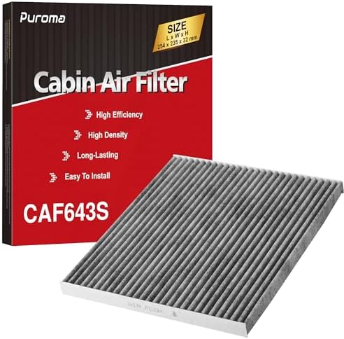 Puroma Cabin Air Filter Activated Carbon for CF11643 Audi Volkswagen Atlas