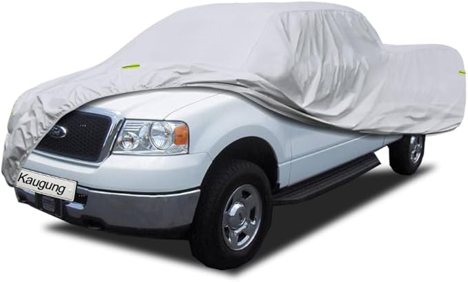 Kaugung 6 Layers Truck Cover Waterproof Custom Fit Ford F150 SuperCab 5.5ft Bed from 2004 to 2008, 6 Layers Heavyweight Pickup Car Cover Outdoor Indoor Sun UV Rain Snow Wind Protection.