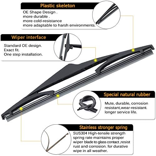 AUTOBOO Rear Wiper Arm Blade Replacement for Hyundai Tucson 2010-2015