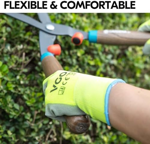 Vgo... 15Pairs PU Coated Safety Work Gloves,Gardening Gloves (PU2103,L)