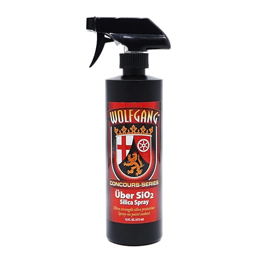Wolfgang Concours Series Uber SiO2 Silica Spray | Hydrophobic Formula for High-Gloss Finish | Long-Lasting Protection & Easy Application | Enhances Shine & Paint Durability | WG-3500-FBA | 16 Oz