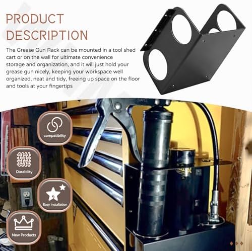Grease Gun Holder, Grease Gun Garage Organizer Wall Mount