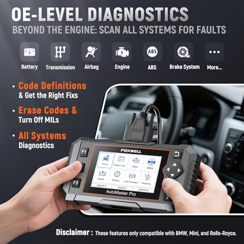 FOXWELL NT510 Pro fit for BMW, 2-in-1 Scan Tool & 12V Battery Tester