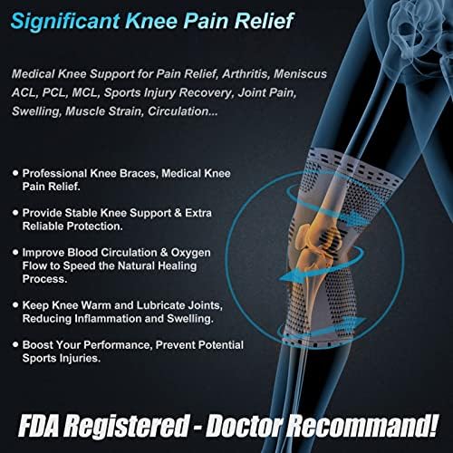 NEENCA Professional Knee Brace, Medical Knee Support for Women & Men Relief