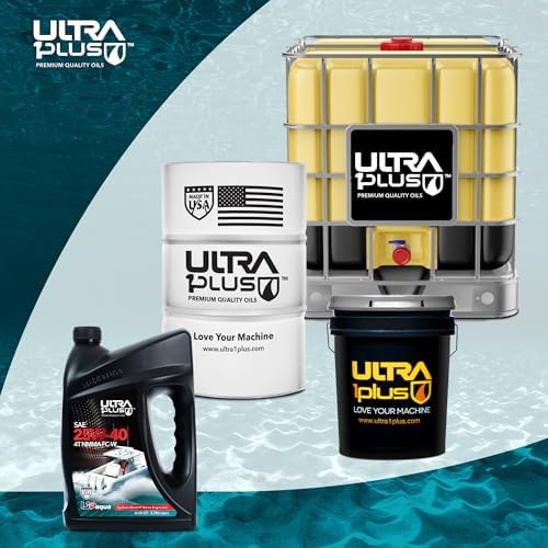 ULTRA 1PLUS U1P-Aqua SAE 25W-40 Synthetic Blend 4T Marine Engine Oil NMMA FC-W (Gallon) (Pack of 4)