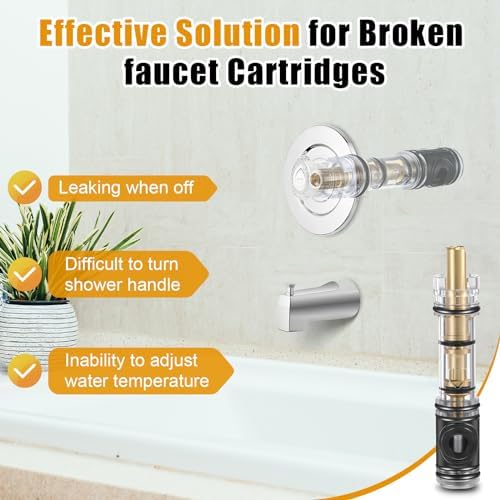 8 Pack Shower Cartridge Compatible with Moen 1225 1225B, Brass