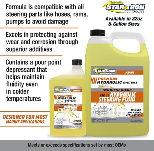STAR BRITE Hydraulic Steering Fluid, Synthetic Blend, ISO 15, Marine-Grade